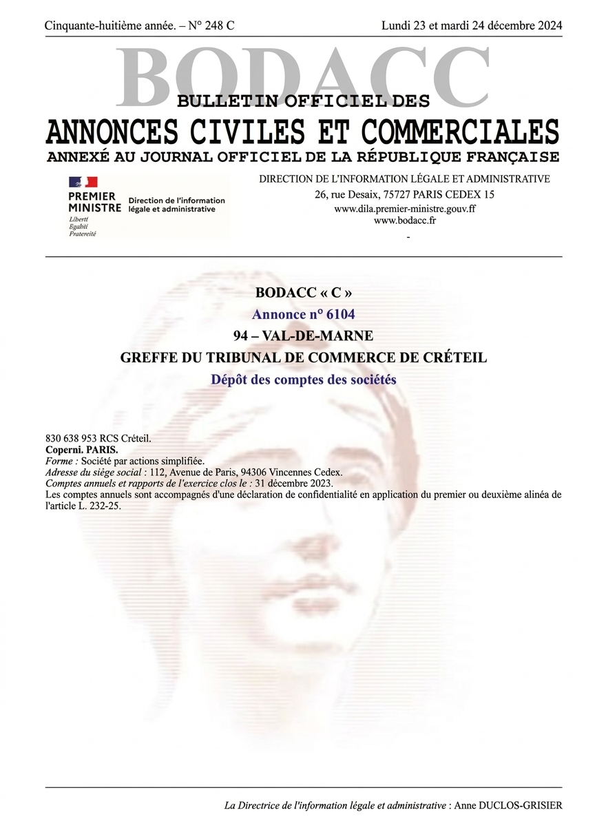 Coperni Certification