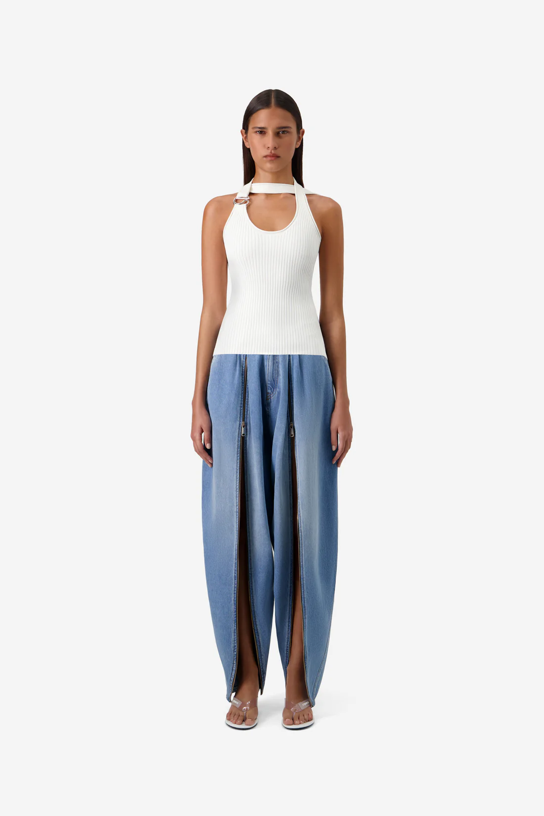 Pleated Midi Skirt hover